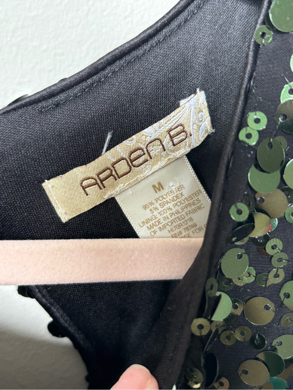 Vintage Arden B green sequin bodycon mini dress M y2k cocktail Christmas wedding - Picture 2 of 4